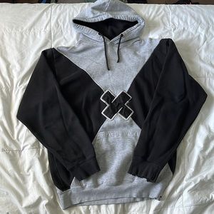 XPLR Merch by Sam and Colby Black and Grey X Hoodie